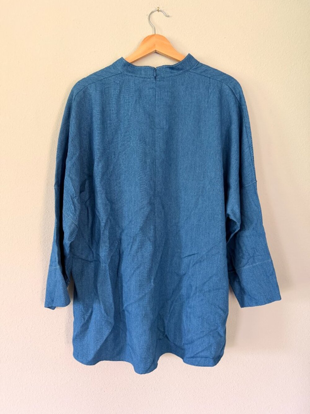 Akris Punto Denim Chambray Laced Tunic size 16 - Picture 7 of 7